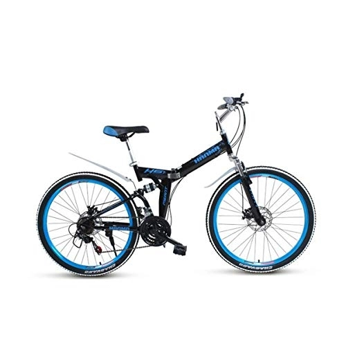 Folding Mountain Bike : WEHOLY Bicycle Folding bicycle folding mountain bike speed disc brake double shock absorption student adult bicycle