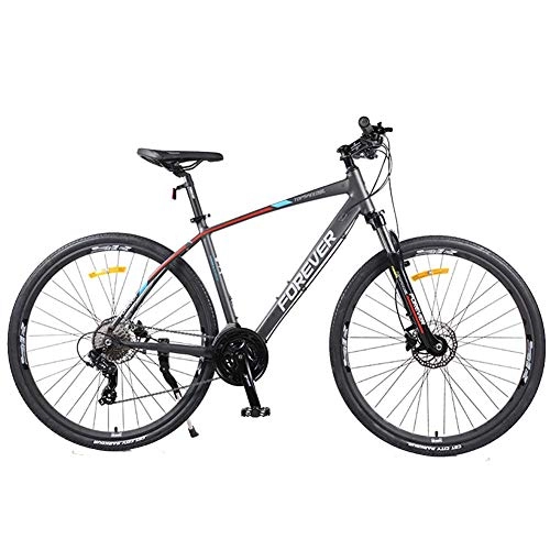Folding Mountain Bike : Women Mountain Bikes, 26 Inch 27-Speed Mountain Trail Bike, Dual Disc Brake Aluminum Frame Hardtail Mountain Bike, Adjustable Seat, Gray FDWFN (Color : Black)