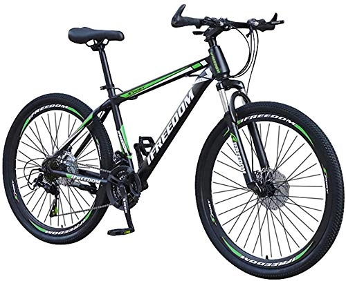 Folding Mountain Bike : WSJYP 24 / 26 Inch Lightweight Mini Folding Bike, Outroad Mountain Bike, Small Portable Bicycle, Adult Student Mountain Bike, with 21 Speed Dual Disc Brakes, 24 Inch-#1 Green