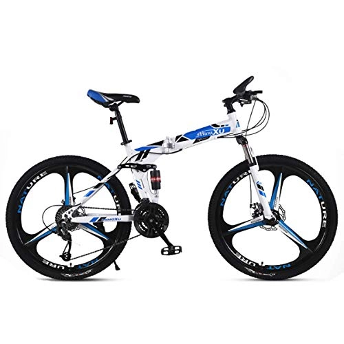 Folding Mountain Bike : WZB Mountain Bike / Bicycles Black 26'' wheel Lightweight Steel Frame 21 / 24 / 27 Speeds SHIMANO Disc Brake, 3, 24speed