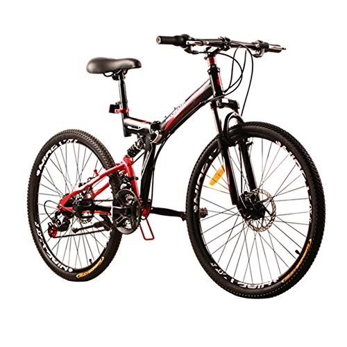 Folding Mountain Bike : WZR Ultra-light Fat Tire Alloy Frame Lightweight Bicycle, High Carbon Road Bike, Unisex Full Suspension Mtb For Men Women, Foldable Mountain Bikes