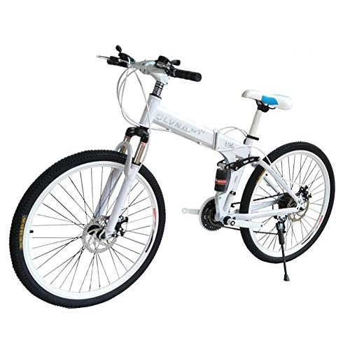 Folding Mountain Bike : XIAOFEI 2020 New Model Fashion Color Mountain Bike / Bicycle / Cycling, 26 Inch Mountain Bike Dual Disc Brake Male And Female Adult Car Double Shock Absorber Student Variable Speed Bicycle, White1