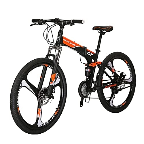 Folding Mountain Bike : XLTL G7 Mens hardtail mountain Bike, 27.5-Inch Wheels Folding Bike, 21- Speed Disc Brakes (K-Wheel)