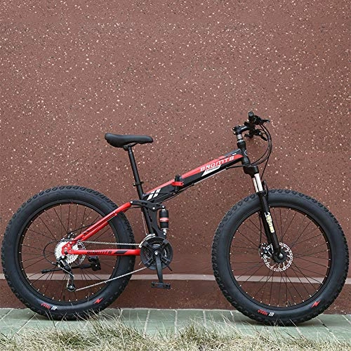 Folding Mountain Bike : XNEQ 26 Inch 7 / 21 / 24 / 27 Speed Mountain Bike, 9S Fast Fold, Variable Speed Disc Brake Shock Absorption, Widened Large Tire Gift Bicycle for Men, Women, 3, 27