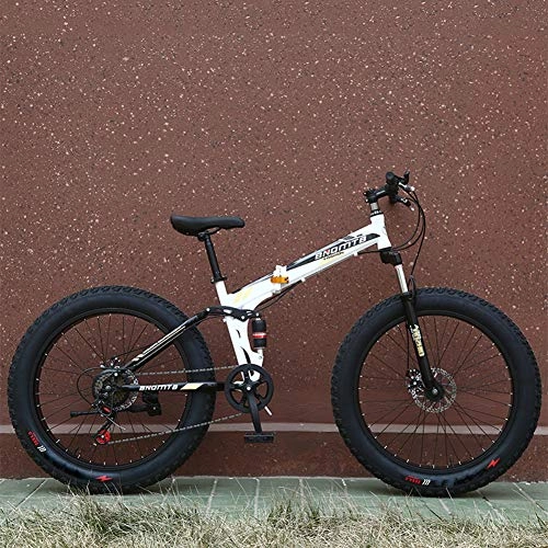 Folding Mountain Bike : XNEQ 9S Fast Foldable Mountain Bike, 24 Inch 7 / 21 / 24 / 27 Speed, Variable Speed Disc Brake Shock Absorption, Widened Large Tire Gift Bicycle for Men, Women, 4, 7
