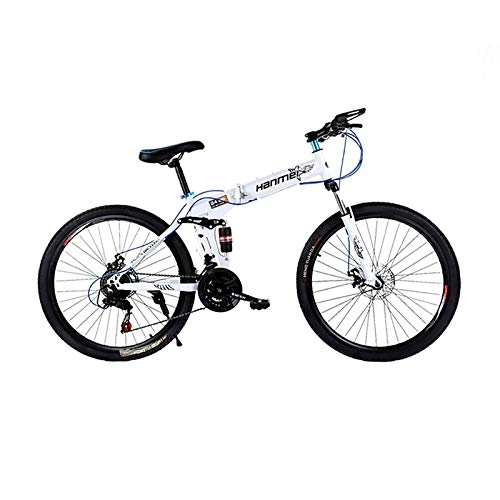 Folding Mountain Bike : YIRENXIAO 26 Inch Double Shock Absorption Cross-Country Road Folding Bike