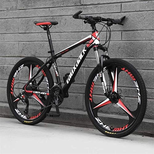 Folding Mountain Bike : YOUSR 26 Inch Mens Mountain Bike, Sports Leisure Mens MTB Riding Damping Mountain Bicycle Black Red 27 speed