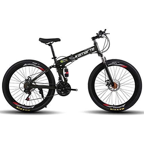 Folding Mountain Bike : YOUSR Commuter City Hardtail Bike Mens MTB 26 Inch, 27 Speed Dual Suspension Mountain Bicycle Black