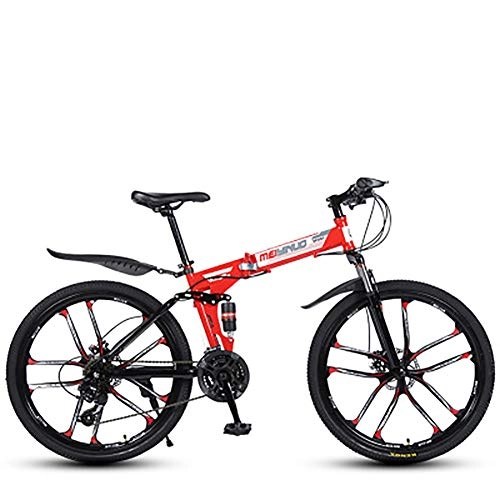 Folding Mountain Bike : YUD Adult bicycle, mountain bike, light foldable bicycle, men's pedal bicycle-C-30