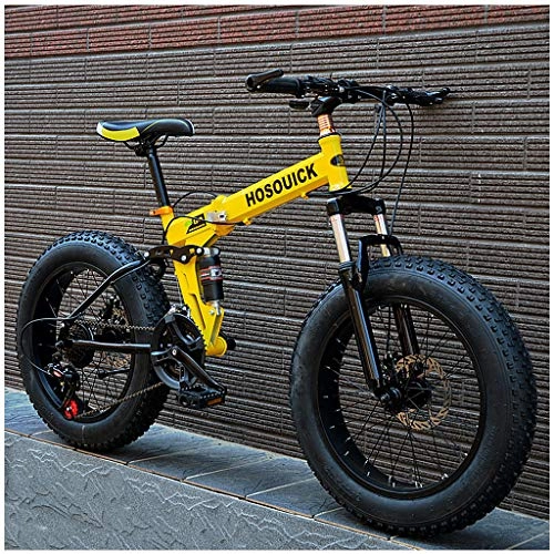 Folding Mountain Bike : ZDZXC Full Suspension MTB Bikes 26in 21 Speed Folding Bike High Carbon Steel Frame Easy Riding and Easy to Carry Mechanically Adjustable Disc Brake, for Urban Adults