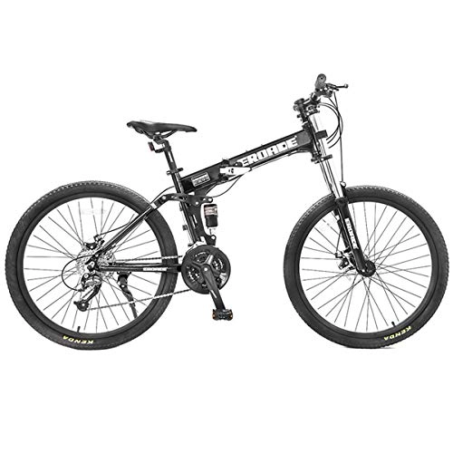 Folding Mountain Bike : ZDZXCMW Foldable Bicycle Double Shock Absorber Mountain Bike Off-road Speed Bicycle Racing Adult Portable Bicycle Men And Women More Comfortable Riding, Black