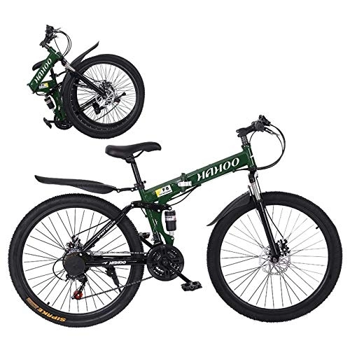 Folding Mountain Bike : ZSMLB Adult Road Bikes Mountain BikesFolding Mountain Bike for Men 26 Inch 21 Speed Road Bike City Commuter Bicycle with Dual Disc Brakes Folding Bike Non-Slip Bike City Riding ?Bicycle for