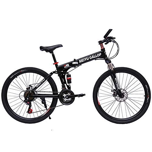 Folding Mountain Bike : ZYD 24 / 26in Folding Mountain Bike, Small Portable Bicycle Adult Student Great for Urban Riding and Commuting