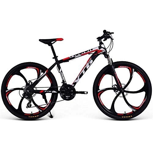 Mountain Bike : 21 / 24 / 27 / 30-speed 26-inch mountain bike-dual disc brakes-suitable for adult students off-road bike black-21 Speed