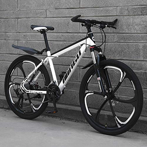 Mountain Bike : 21 / 24 / 27 / 30 Variable Speed Mountain Bike, 26 Inch Adult Bike, MTB Suspension Mens Bicycle, with Fenders, bicycle For Adult Men And Women Teens-21Speed-M