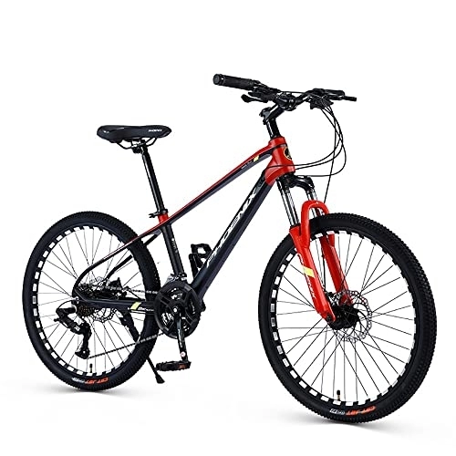 Mountain Bike : 24 Inch Mountain Bike, 24 / 27 Speed Aluminium Alloy MTB Frame, hard-tail mountain bike with Hydraulic Lock Out Fork and Hidden Cable Design, Dual Disc Brake MTB Bike for Adults