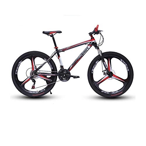 Mountain Bike : 24-inch Mountain Bike, Dual Disc Brakes, Variable Speed And Shock-absorbing Bikes, Suitable For Any Rider, Red
