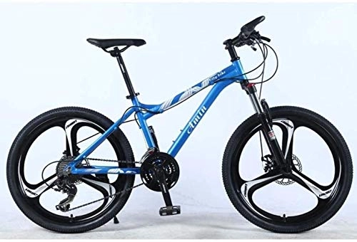 Mountain Bike : 24In 21-Speed Mountain Bike Lightweight Aluminum Alloy Full Frame, Wheel Front Suspension Off-road Shifting Bicycle, Disc Brake BXM bike (Color : Blue, Size : C)