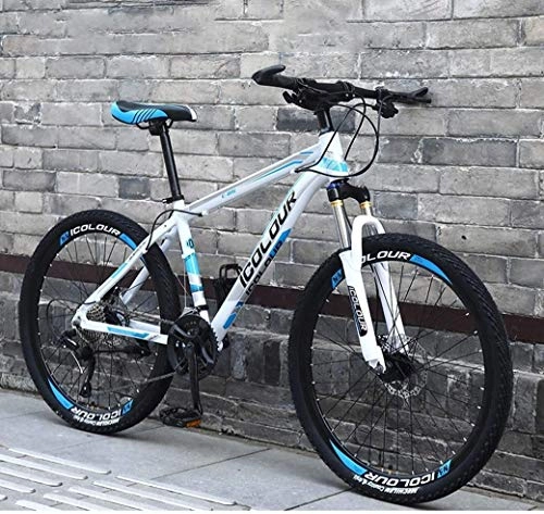 Mountain Bike : 26" 24-Speed Mountain Bike Adult Racing Bicycle, Lightweight Aluminum Road Bike, Full Suspension Frame, Suspension Fork, Disc Brake, (Color : A1, Size : 24Speed)