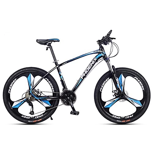 Mountain Bike : 26 / 27.5 Inch Mountain Bike, 24 Speed Bicycle With Full Suspension, Adult Road Offroad City Bike, Full Suspension MTB Cycling Road Racing With Anti-Slip Double Disc Br(Size:26inch, Color:Black+white)
