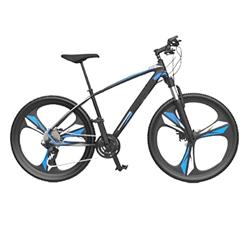 Mountain Bike : 26 / 27.5-inch Wheel Adult Mountain Bike, 24-speed, Front and Rear Mechanical Double Disc Brakes, Off-road-grade Wear-resistant Tires. (Color : Blue, Size : 27.5'')