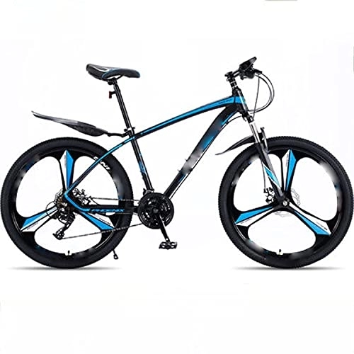 Mountain Bike : 26 Inch Aluminum Alloy Light Bicycle Student Variable Speed Off-Road Shock-Absorbing Racing Car, for Beach Snow (Blue) (Blue)