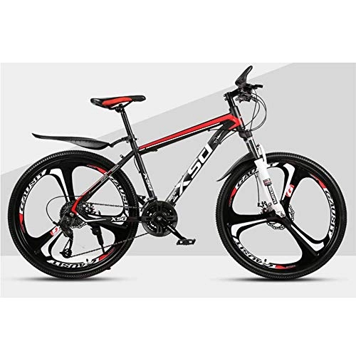 Mountain Bike : 26 Inch Carbon Steel Mountain Bike 24 Speed Bicycle Full Suspension MTB Men's Ladies Bicycle Bicycle, A-24in