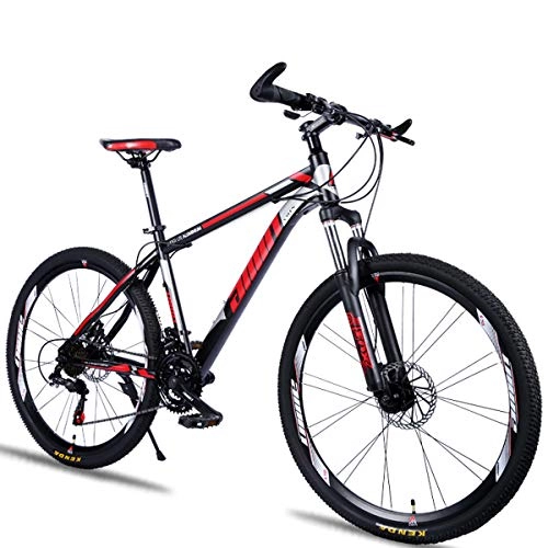Mountain Bike : 26 Inch Hardtail Mountain Bikes, SHIMANO Derailleur 30-Speed Outroad Bicycles, Bicycle, Dual Disc Brakes, High Carbon Steel Mens MTB, for Outdoor Adventures