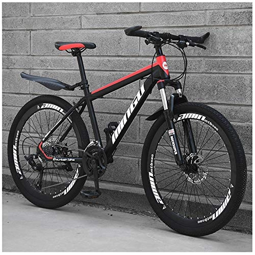 Mountain Bike : 26 Inch Men's Mountain Bikes, High-carbon Steel Hardtail Mountain Bike, Adult MTB with Adjustable Seat, Spoke Wheel