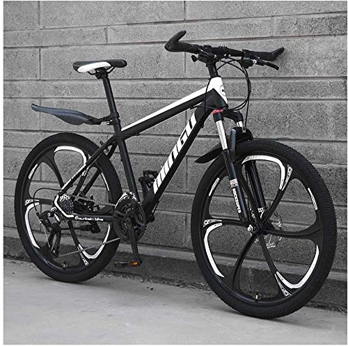 Mountain Bike : 26 inch mountain bike, disc brakes Hardtail MTB, Trekkingrad Men's Bike Girl Bicycle, Full Spring Mountain Bike (Color : 27Speed, Size : Black 6 Spoke)
