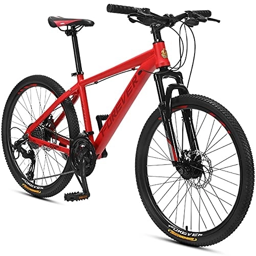 Mountain Bike : 26 Inch Mountain Bike with 17 Inch Lightweight Aluminum Frame, Mens Mountain Bike with Disc Brake, 27 Speed Mountain Bicycle with Suspension Fork, Hardtail Mountain Bikes