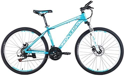 Mountain Bike : 26 Inch Mountain Bikes, Aluminum 21 Speed Mountain Bike With Dual Disc Brake, Adult Alpine Bicycle, Anti-Slip Bikes, Hardtail Mountain Bike XIUYU (Color : Blue)