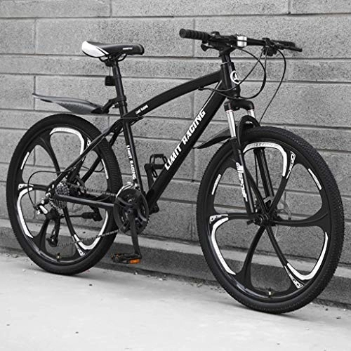 Mountain Bike : 26”Mountain Bike, Carbon Steel Frame Mountain Bicycles, Dual Disc Brake and Front Suspension (Color : E, Size : 21-speed)
