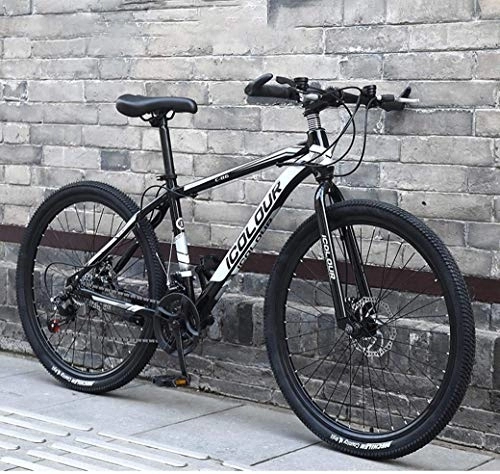 Mountain Bike : 26" Mountain Bike for Adult, Lightweight Aluminum Frame, Front And Rear Disc Brakes, Twist Shifters Through 21 Speeds