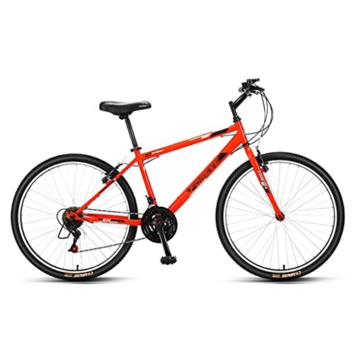 Mountain Bike : 26inch Mountain Bike 21-speed Mens Womens Mountain Bikes With Derailleur System Mechanical Disc Brakes(Color:red)