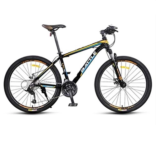 Mountain Bike : 26inch Mountain Bike, Aluminium Alloy Frame Hardtail Mountain Bicycles, Dual Disc Brake and Locking Front Suspension, 27 / 30 Speed (Color : A, Size : 30 Speed)