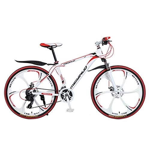 Mountain Bike : 26inch Mountain Bike, Aluminium Alloy Frame Mountain Bicycles, Double Disc Brake and Front Suspension (Size : 24-speed)