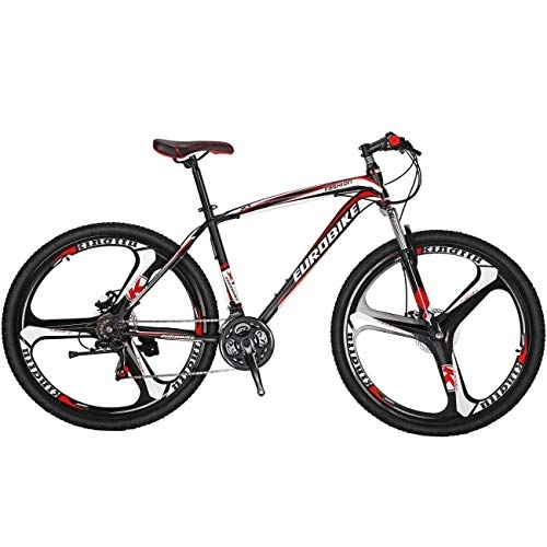 Mountain Bike : 27.5'' Mountain Bike 3 Spoke Magnesium Wheel For Adult Men and Women 17''Frame X1 (red)