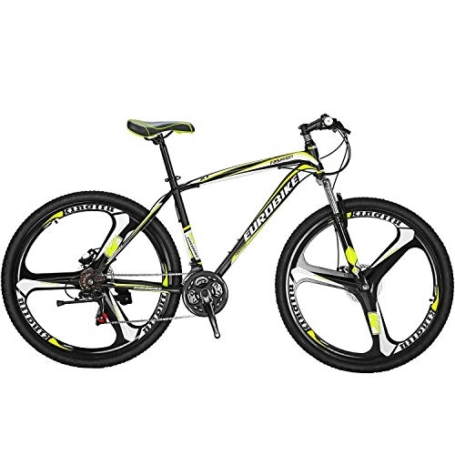 Mountain Bike : 27.5'' Mountain Bike 3 Spoke Magnesium Wheel For Adult Men and Women 17''Frame X1 (Yellow)