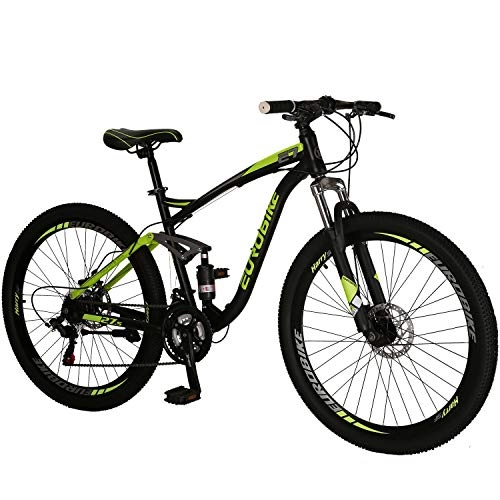 Mountain Bike : 27.5'' Mountain Bike Wheels 18 inch Frame for Women and Men Adult Bicycle 21 Speed (green)