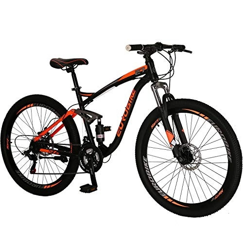 Mountain Bike : 27.5'' Mountain Bike Wheels 18 inch Frame for Women and Men Adult Bicycle 21 Speed (orange)