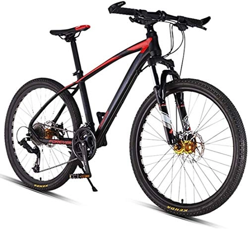 Mountain Bike : 27-Speed 26inch Mountain Bikes for Adult Men and Women, Dual Disc Brake Hardtail MTB Bikes, All Terrain Mountain Bicycle, Adjustable Seat & Handlebar, Red