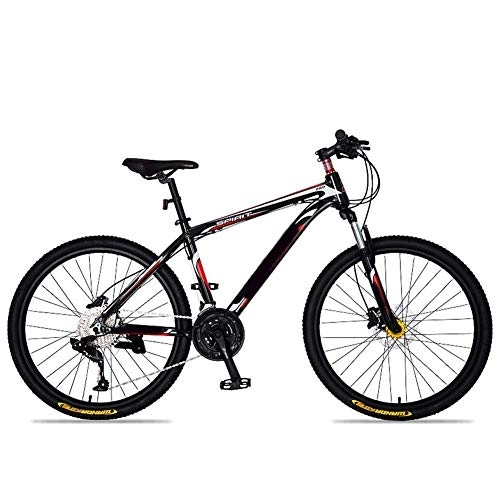 Mountain Bike : 27 Speed Off-Road Adult Bicycle, Aluminum Alloy 26 Inch Mountain Bike Red