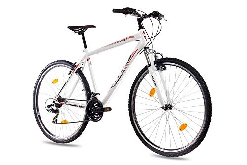 Mountain Bike : 28 inches 21-speed mountain bike bicycle KCP MTB One unisex white