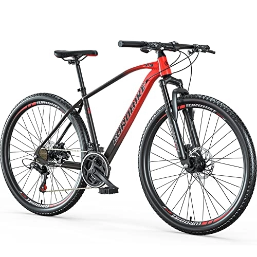 Mountain Bike : 29” Mountain Bike, 21 Speed Front Suspension, 29 inch Bicycle with Disc Brake for Men or Women, Adults Bikes… (Red)