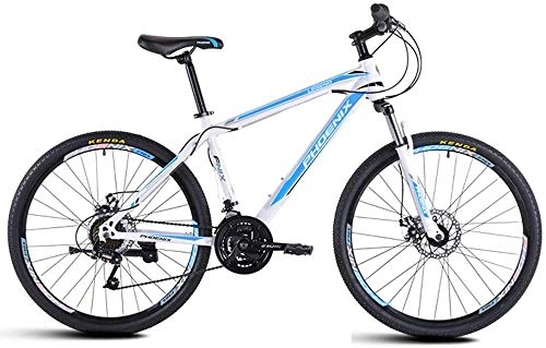 Mountain Bike : Abrahmliy 21 Speed Mountain Bicycle Aluminum Alloy Frame Lockable Front Fork Double Disc Brake Off-Road Bike for Student Men Women-B_26 inches