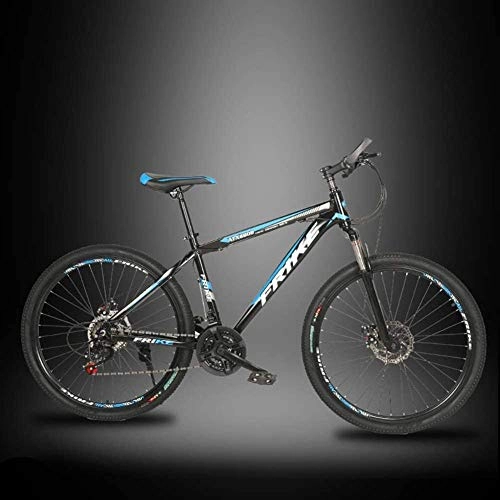 Mountain Bike : Abrahmliy Mountain Bike Adult Road Bike 27 Speed Ultra-Light Bicycle with Aluminum Alloy Frame And Fork Disc Brake for Man Woman City Aerobic Exercise Endurance Training Blue-Blue