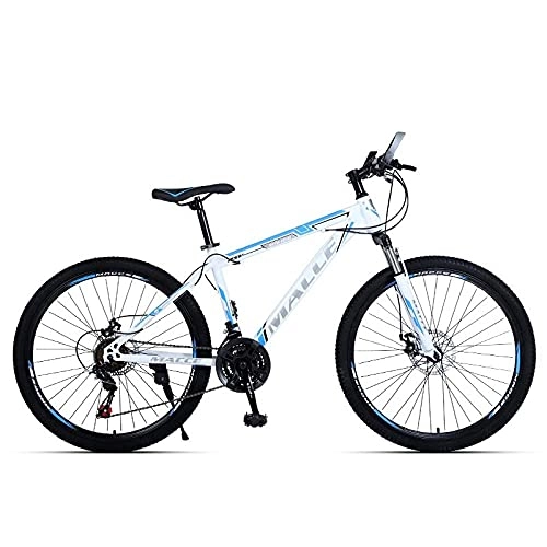 Mountain Bike : Adult Bicycle Mountain, Explorer Shock Absorbing Double Disc Brakes, Shifting Students-Brake Spokes_24 Inch 24 Speed，No Pedals