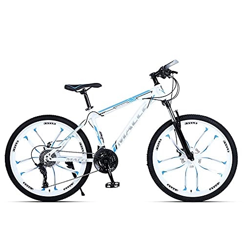 Mountain Bike : Adult Bicycle Mountain, Explorer Shock Absorbing Double Disc Brakes, Shifting Students-Brandy_24 Inch 27 Speed，Seat For Mountain Bikes