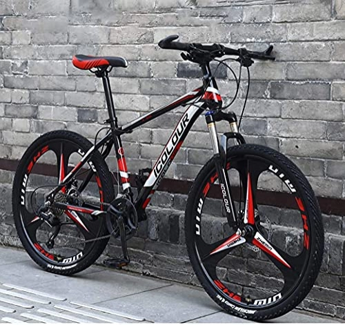 Mountain Bike : Adult mountain bike- 26''24-Speed Mountain Bike for Adult, Lightweight Aluminum Full Suspension Frame, Suspension Fork, Disc Brake (Color : C2, Size : 30Speed)